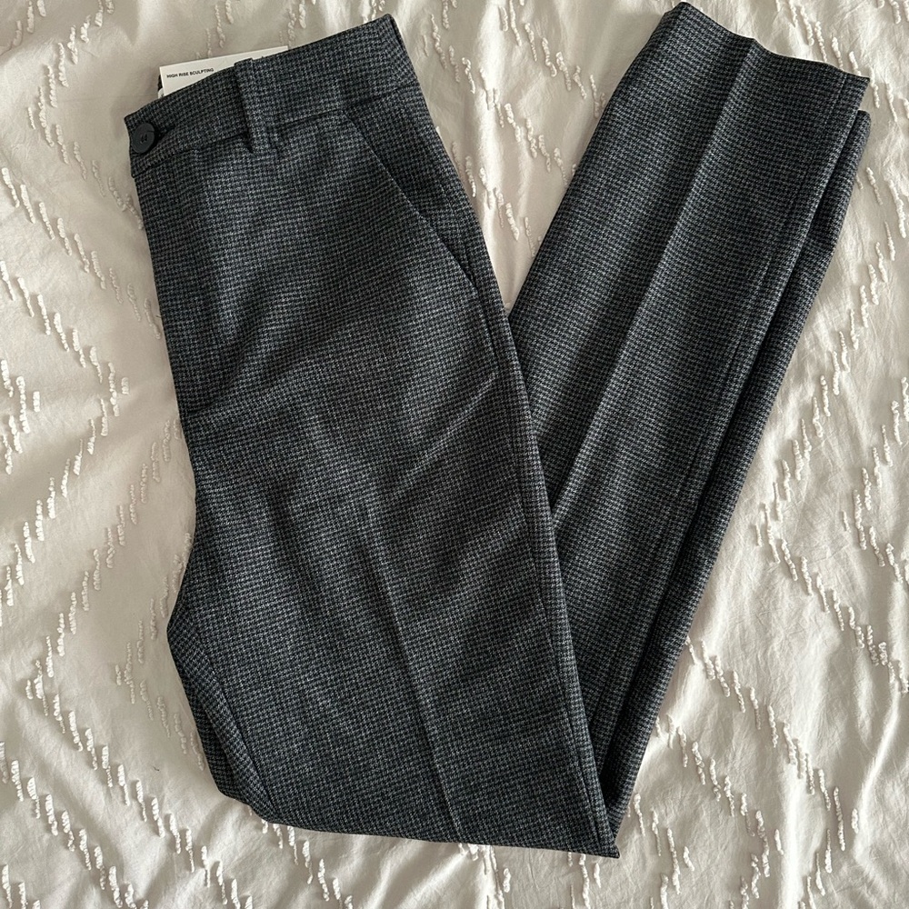 Zara Women's Dark Gray Patterned Pants